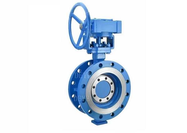 Quality Double Flange Oil Gas Valve Triple Eccentric Butterfly Valve With Replaceable Seated for sale