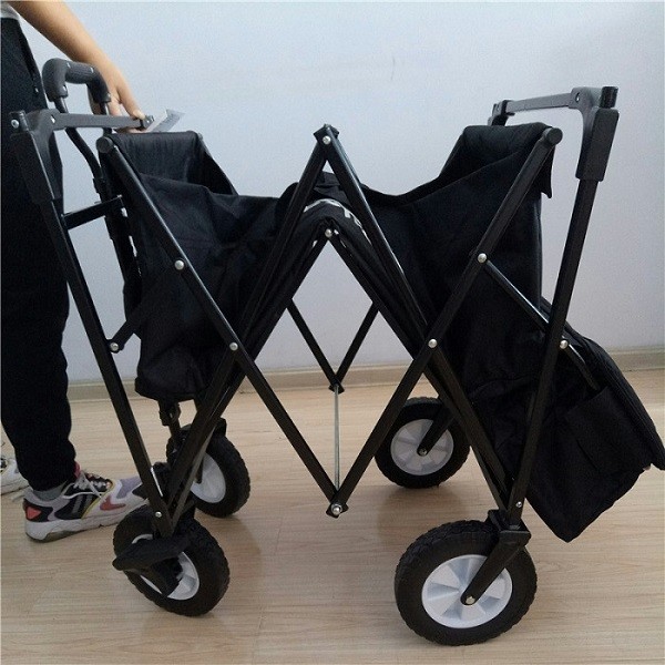 Utility Foldable Wagon Cart Foldable Wagon Outdoor Garden Beach Trolley