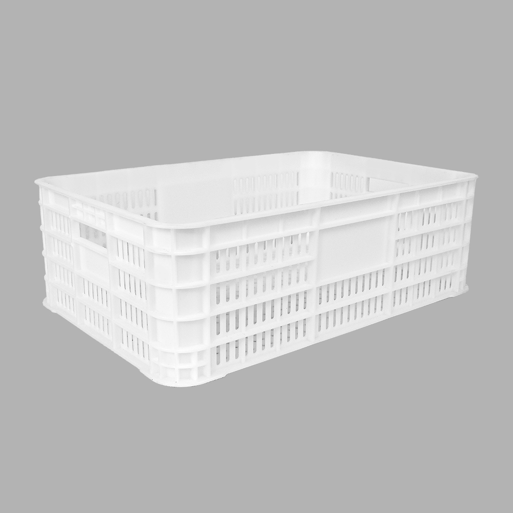 Customized Logo Stackable Plastic Storage Basket for Supermarket Display and Storage