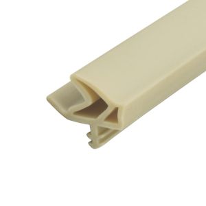 TPE Rubber Wooden Door Seal Strip Double Hole Irregular Shape With Folding Side