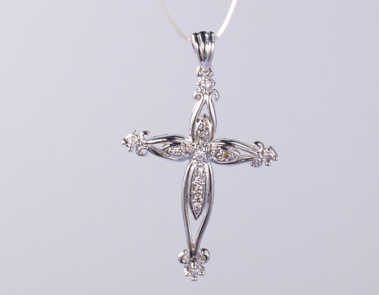 Fancy 46cm S925 Silver CZ Cross Pendant Religious Pendant Cross 8 Cross Collection fashion jewelry pendants