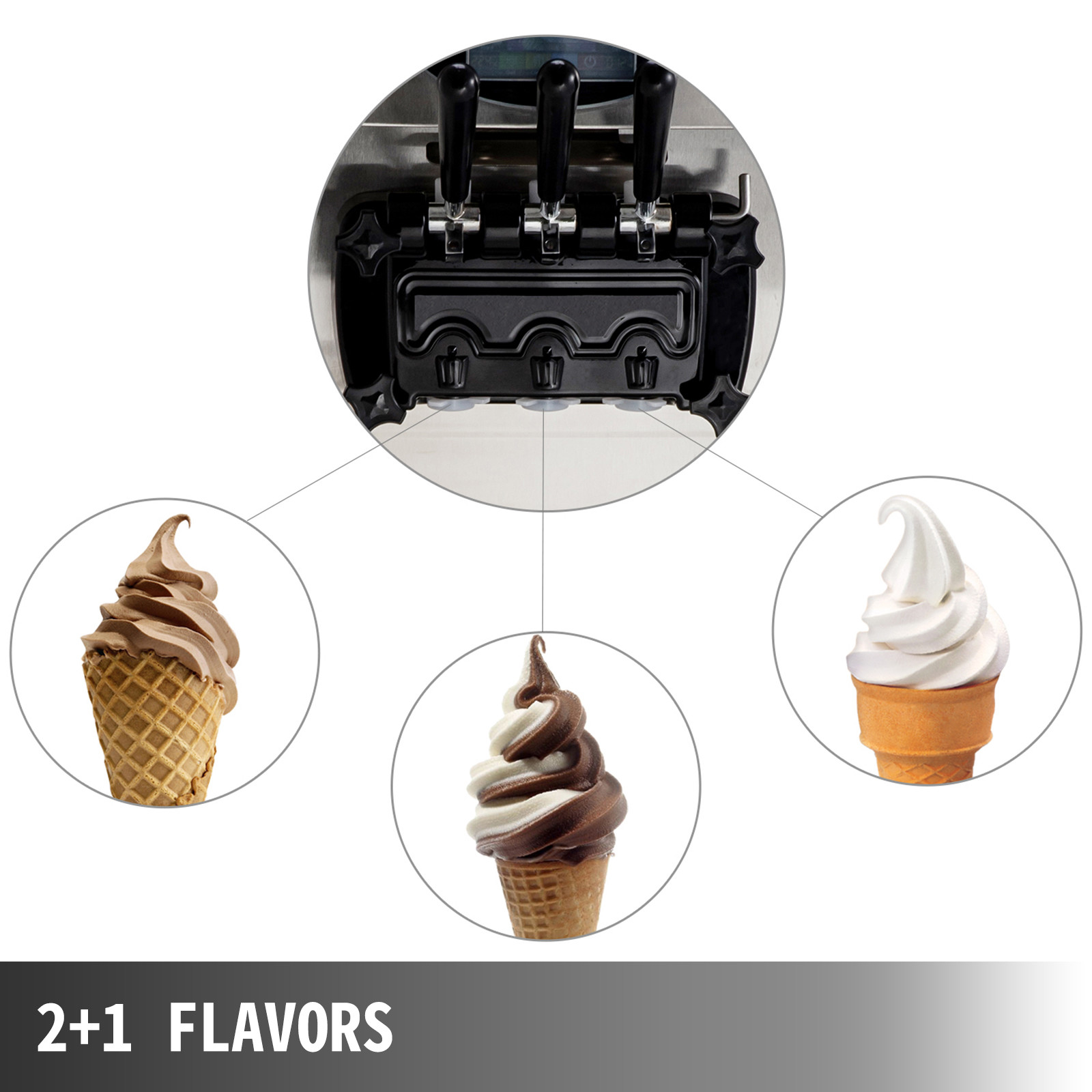 2200w Factory Directly Supplying Automatic Soft Ice Cream Machine High Accuracy