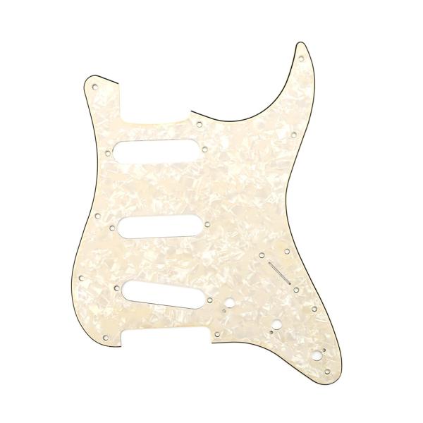 Stratocaster Style Electric Guitar Pickguard ST 3Ply 11-Hole Scratch Plate Cream