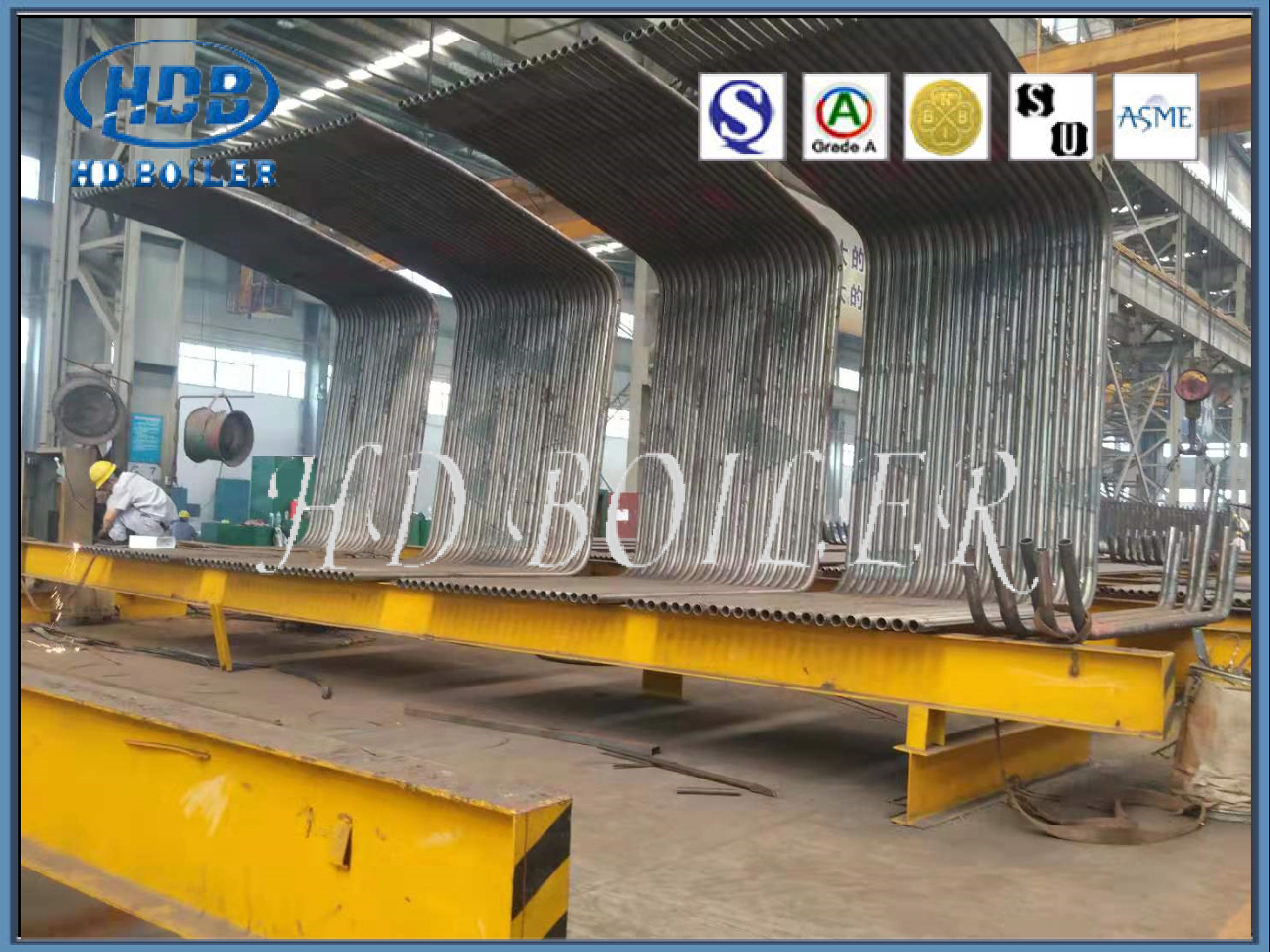 Welding Seamless Tube Water Walls In Boiler High Efficiency EN Certification