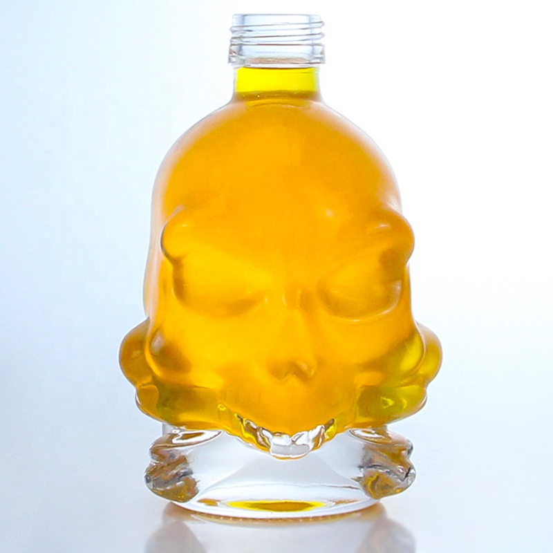 Collar Material Glass Super Flint Glass 750ml Clear Glass Bottle with Screw Cap