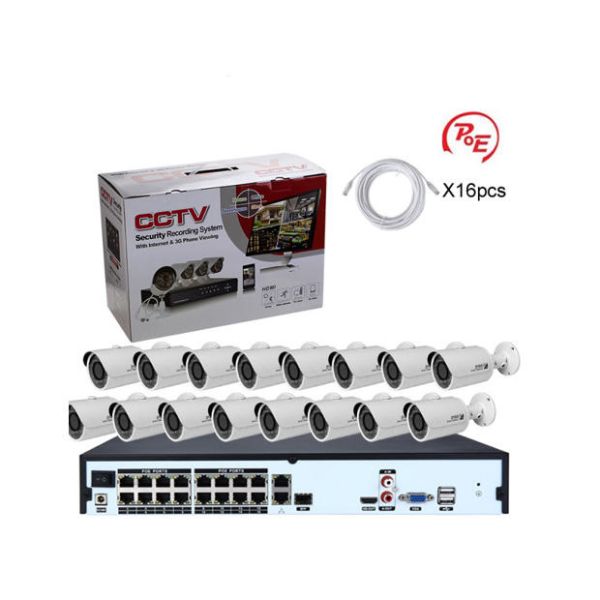 Customized 16CH POE IP Camera NVR Kit with 6TB Storage and HI3536D Chipset for