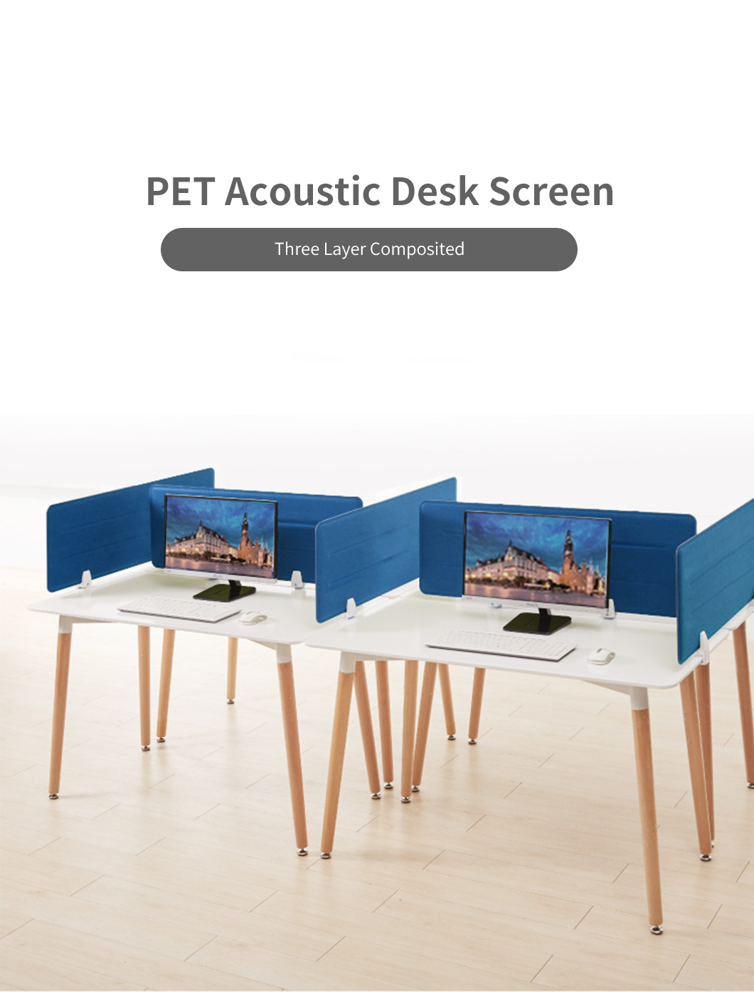 Polyester Fiber Felt Desk Dividers 20mm Thickness With Modern Design