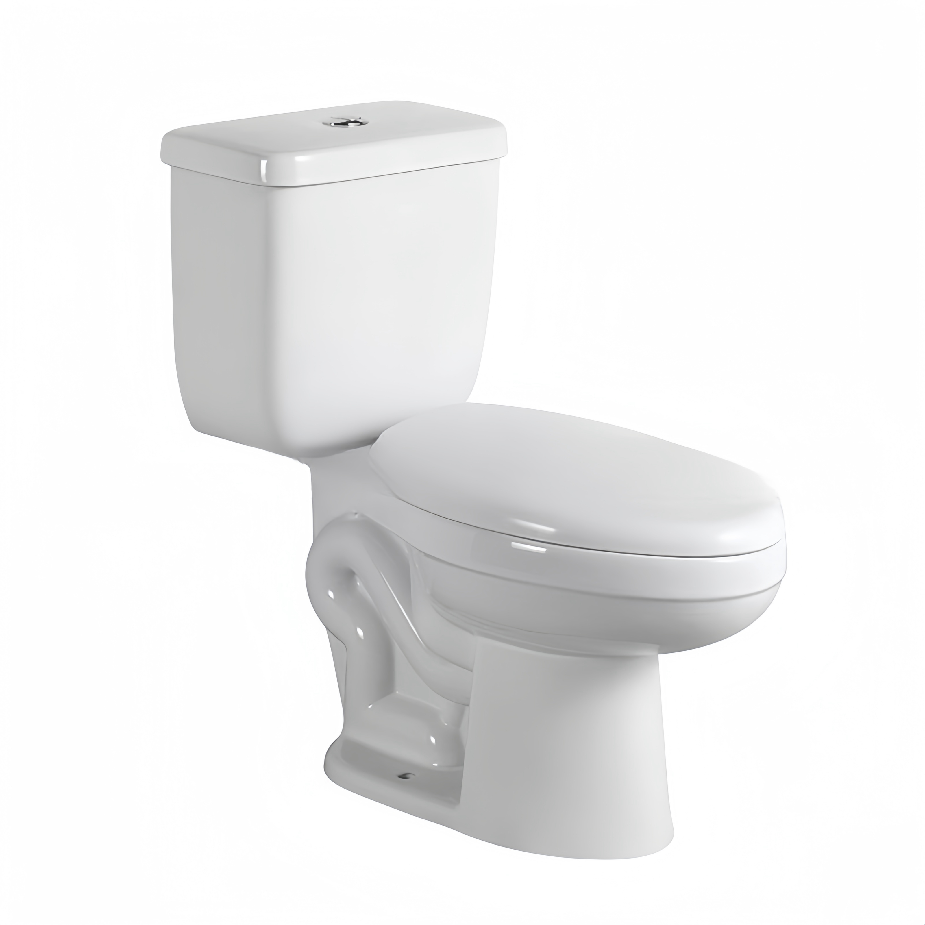 Modern Ceramic Toilet WC 680x370x830mm Two Piece S-Trap Floor Mount Standing Toilet Set
