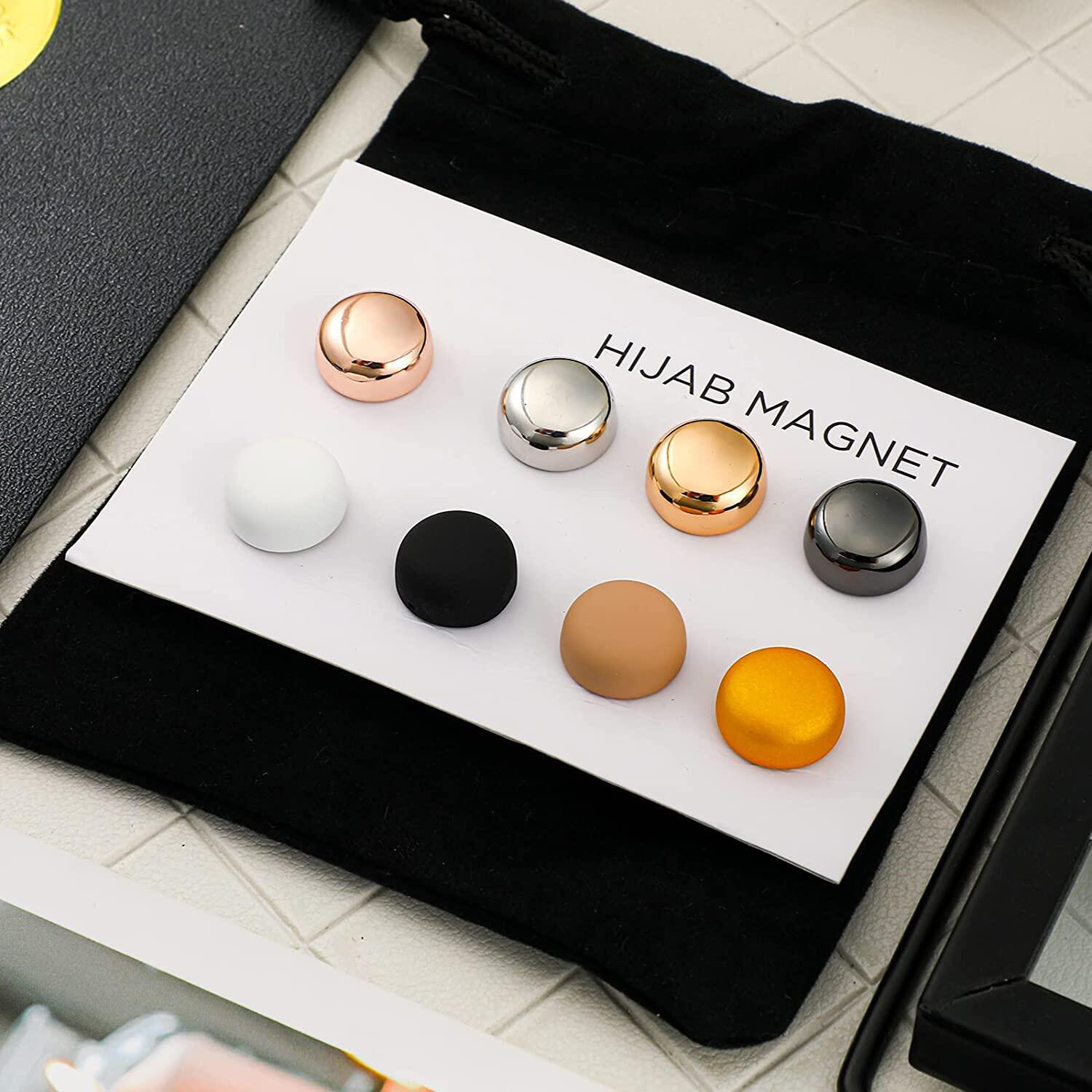 Round Magnetic Hijab Pins Strongest Multi Magnet for Women's Muslim Head Accessories