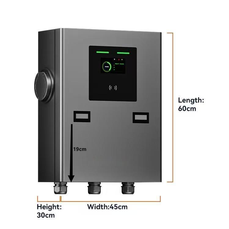 IP55 2*22kw Wallbox charger for Commercial Use Dual guns wallbox