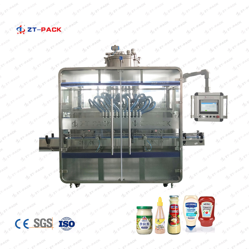 Mayonnaise Automatic Sauce Filling Machine 200ml 100ml 8 Head