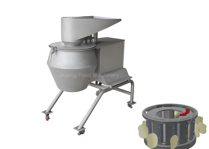 1.5KW Vegetable Processing Equipment 16 Station Self Locking Head Centrifugal Potato Chips Slicer