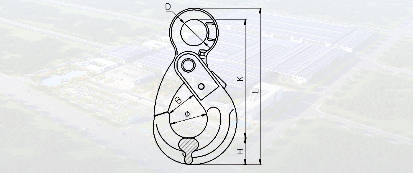 SLR008-G80 U.S.TYPE EYE SELF-LOCKING HOOK