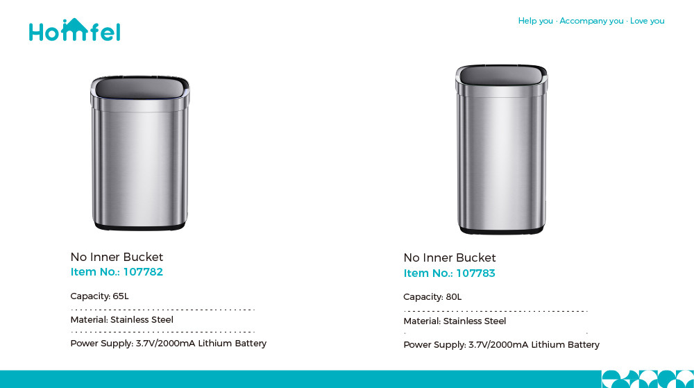 Home Stainless Steel Garbage Bin with Automatic Sensor and Batteries Required Customized Smart Trash Bin