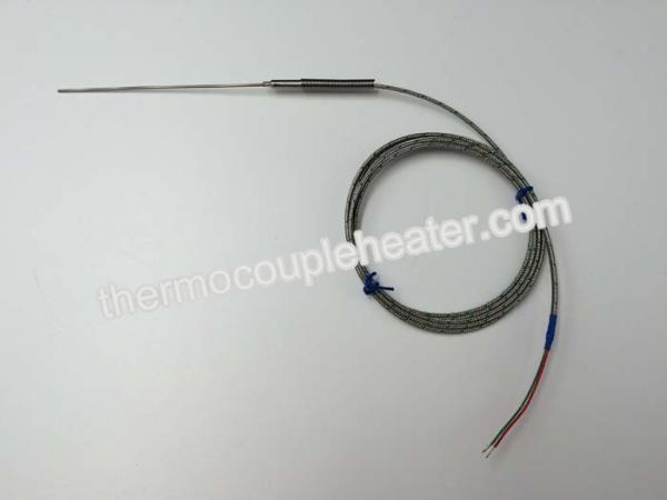 1.5MM Hot Runner Ungrounded Thermocouple With Fiberglass Leads / Metal