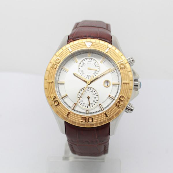 Luxuty Ladies Gold Watches , Mechanical Watch Womens With Dual Time