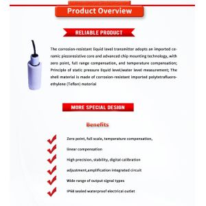 Precision Liquid Level Transmitter for Corrosive Liquids in Range 0.5-100m from