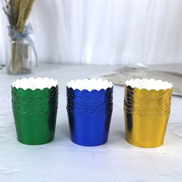 Food Grade Sustainable Aluminum Foil Cupcake Baking Cups