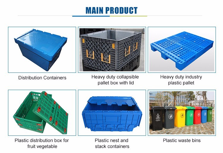 Large size heavy duty flat racking hygienic Food Grade Cold Storage Use 3 Skids Plastic Pallet