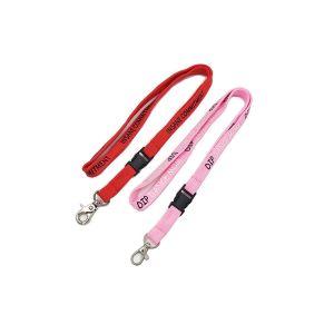 Safety Breakaway Custom Tubular Lanyards 530mm/1060mm Length Thumb Trigger