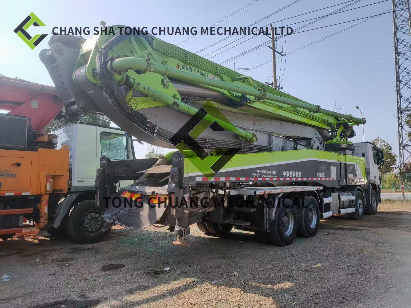 Zoomlion ZLJ5440THBBF 56X-6 RZ Mercedes Benz Used Concrete Pump Truck Four Axle 56M