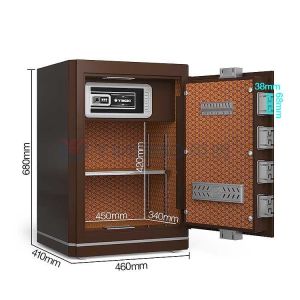 Fingerprint Or Password fireproof safety deposit box Interior Design H680mm