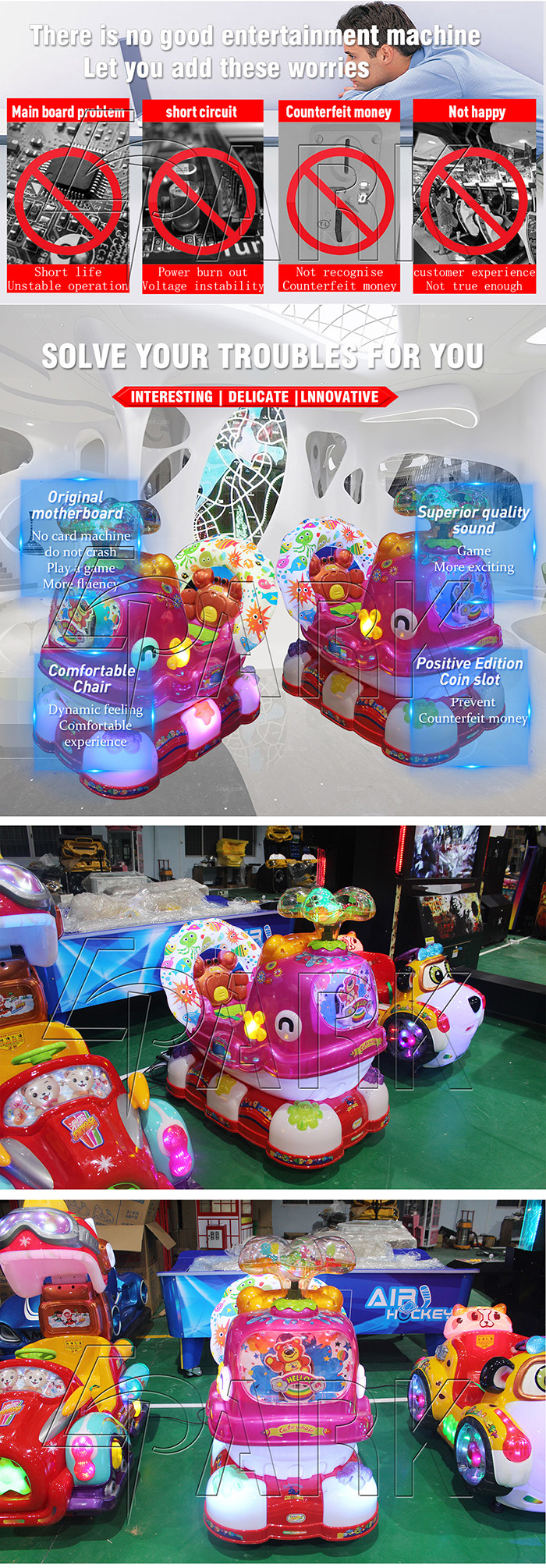 EPARK China Indoor children amusement rides with gear decoration