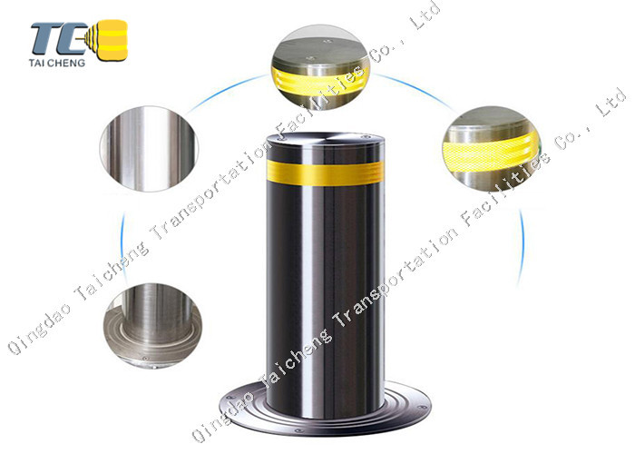 Remote Control Hydraulic Retractable Bollards Traffic Surface Mount For Car Parking