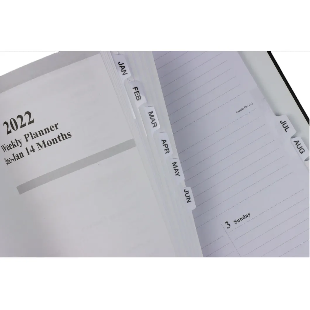 Advance Planning PU Hard Cover Spiral Journal Notebook Monthly Planner