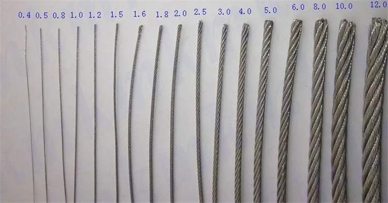 Galvanized 7x7 7x19 1x12 Steel Cable 304 316 316L Stainless Wire Rope for Aircraft