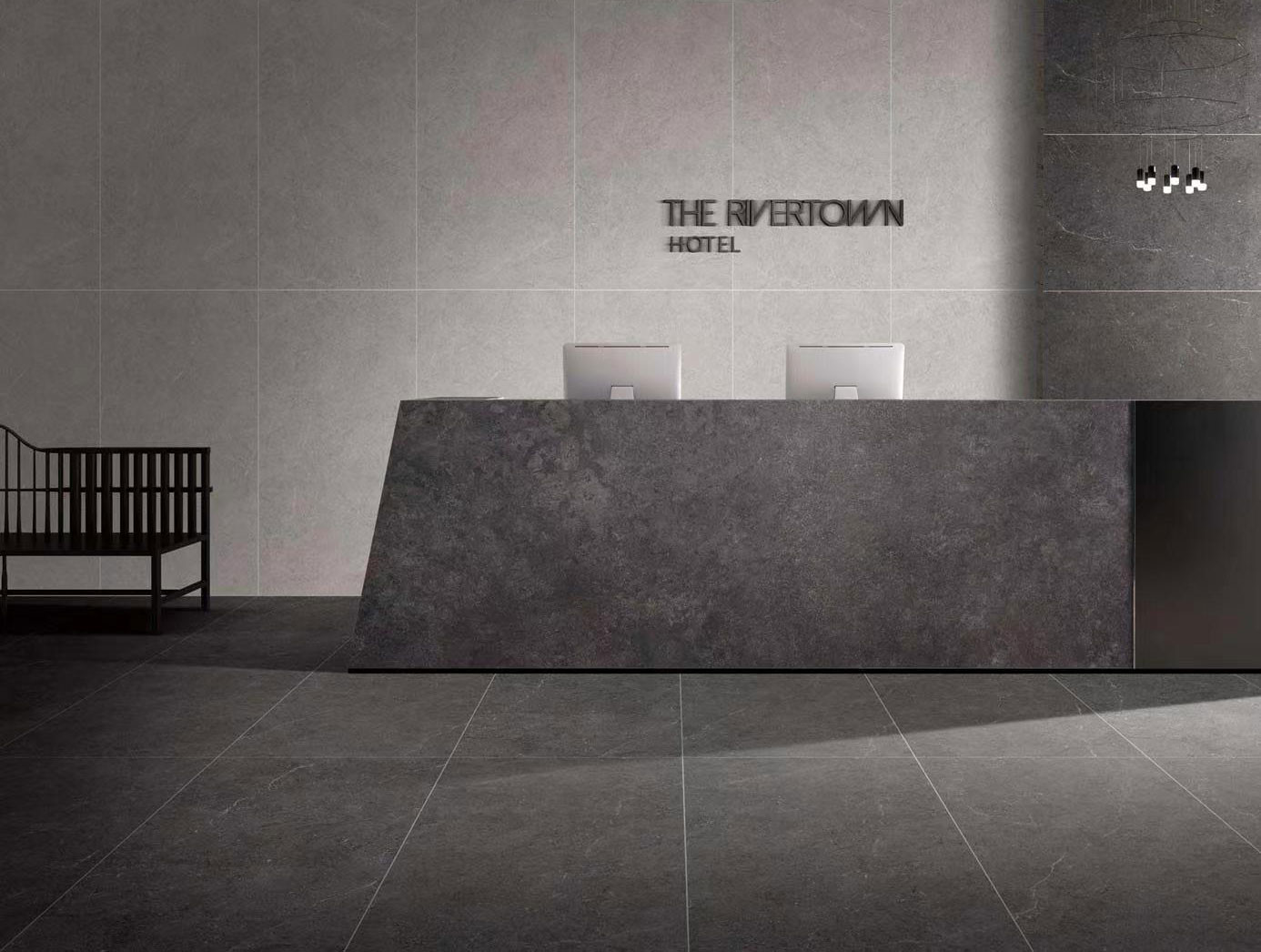 Antibacterial Gray 120x60cm Inside Wall Baby Face Glazed Porcelain Tiles For Restaurant And Bathroom