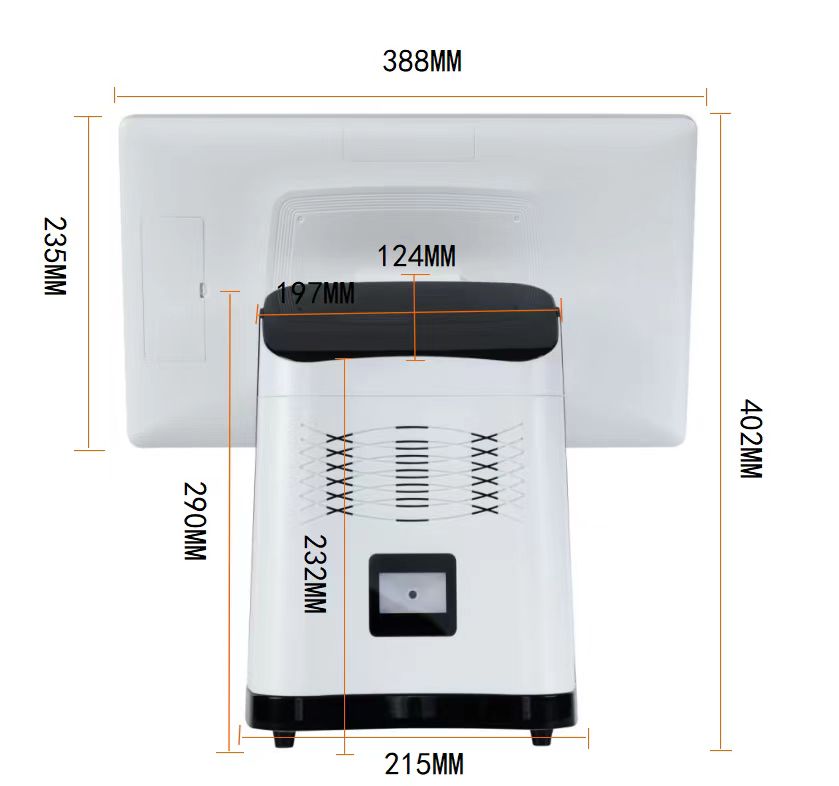 Retail Store Desktop Cash Machine with Built-in 80mm Thermal Printer and 2GB/4GB/8GB RAM