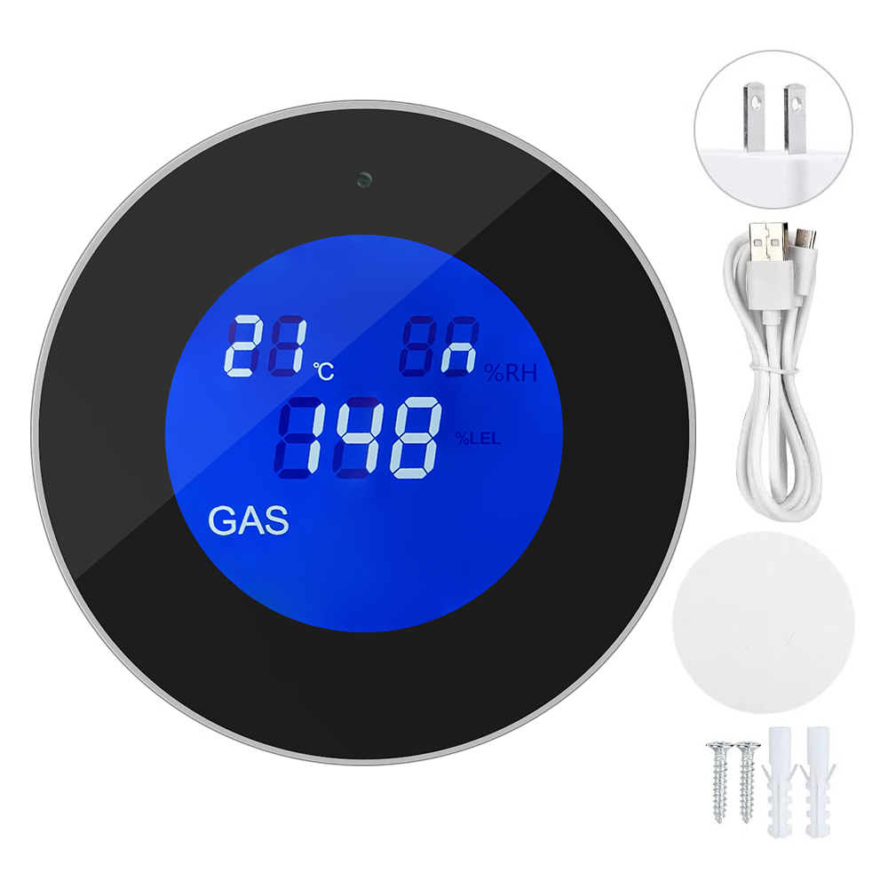 Glomarket Tuya Wifi Alarm System Lcd Digital Alarm Remote Control Leak Detector Gas Sensor Gas Leak Detector