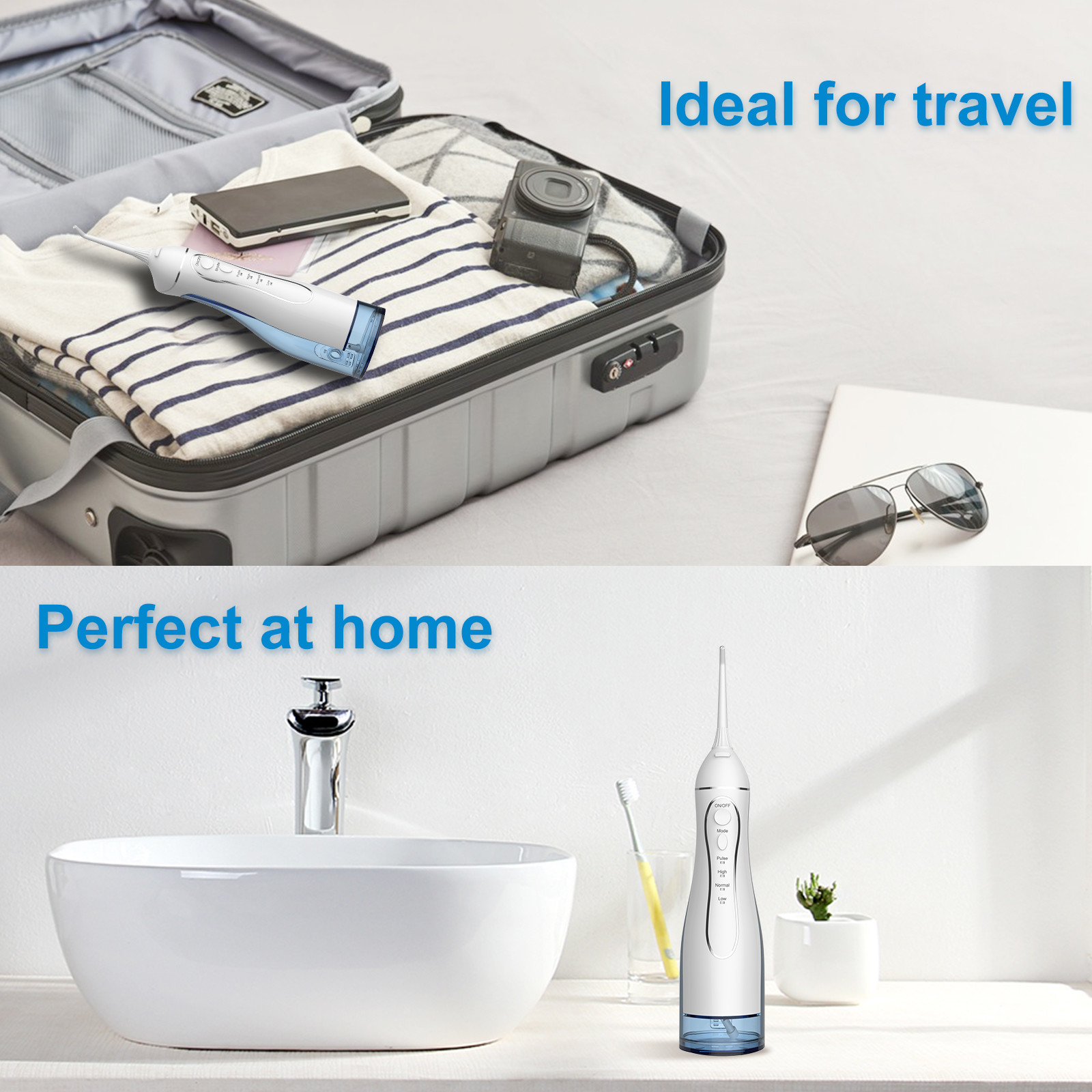 OEM IPX7 Waterproof Portable Dental Water Jet Teeth Water Flosser Oral Irrigator For Home Travel