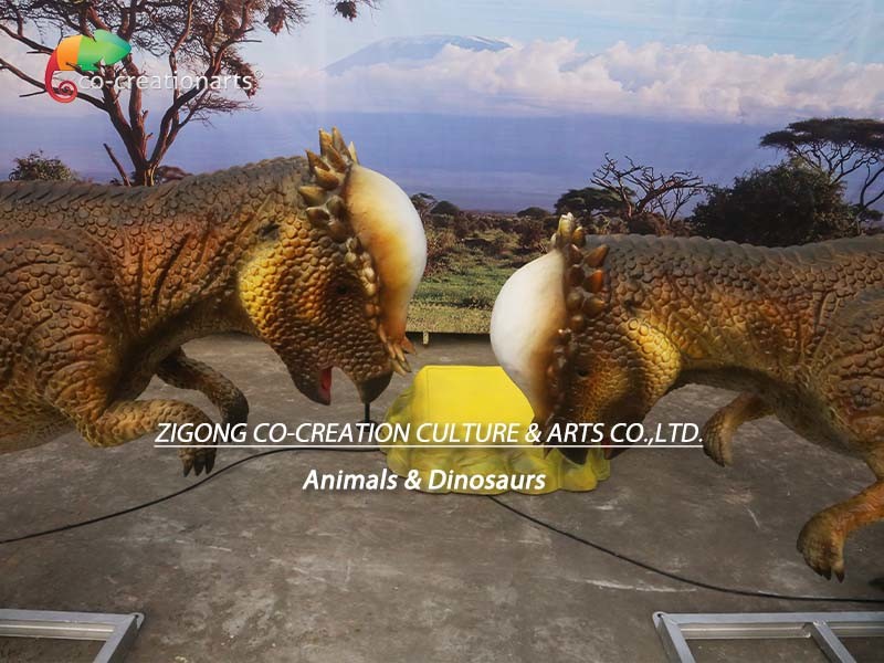 Theme Park 3M Animatronic Dinsoaur Life Size Pachycephalosaurus For Amusement Park