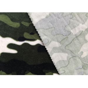 Camouflage Print One Side Brushed 240GSM Soft Plush Fabric