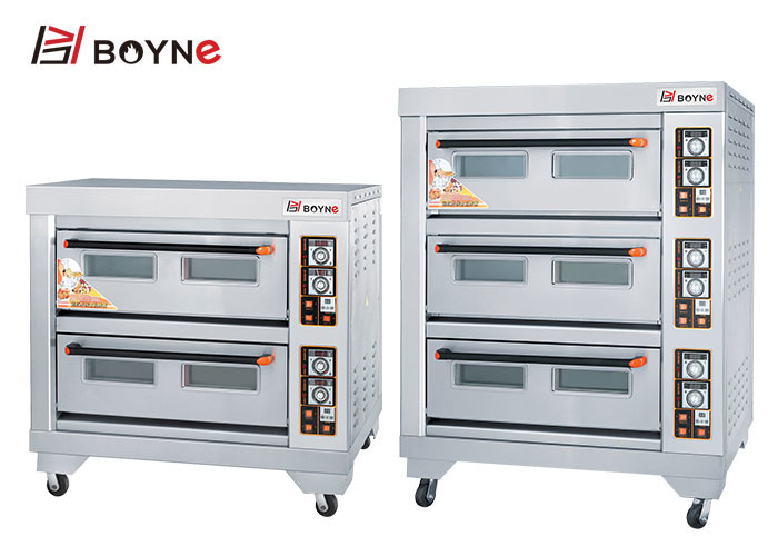 Commercial Industrial Two Deck Four Tray 430 13.2kw Bakery Deck Oven For Bakery