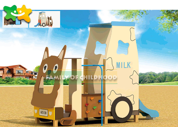 Diy Wooden Playground Slide , Wooden Frame Slide Surfact Mounting Stable