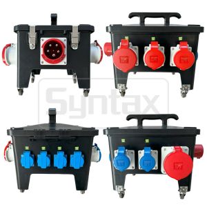 China Syntax MP24 Portable Distribution Board 63A Three Phase with Residual PC Maintenance Box with Wheels for Indonesia on sale