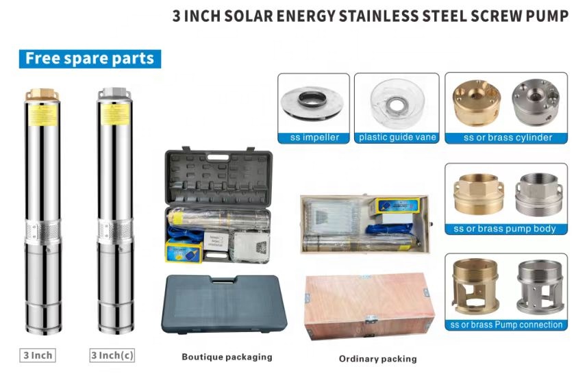 Stainless Steel Solar Pumpfor Agriculture Deep Well Pumping System