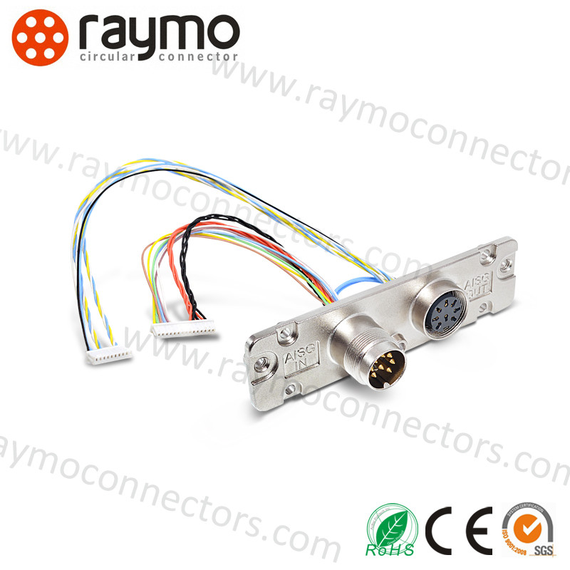 Male Panel Mount Electrical Cord Connectors IP40 Protection Solder Termination