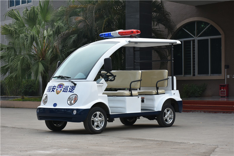 CE Standard 4 Seater Police Electric Security Patrol Vehicles 48V 4KW DC System