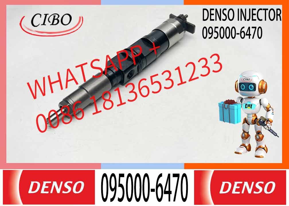 Excavator diesel engine spare part fuel injector assembly 095000-6470 RE529151