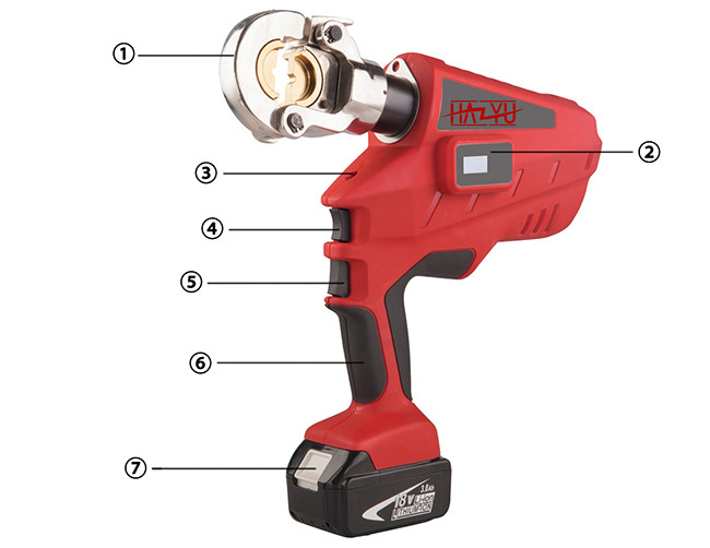 Lineman Tools 60KN Portable Electric Battery Crimping Tool for Cable