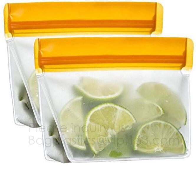 Reusable Silicone Food Storage Bag Washable Silicone Fresh Bag for Fruits Vegetables Meat Preservation bagplastics bagea