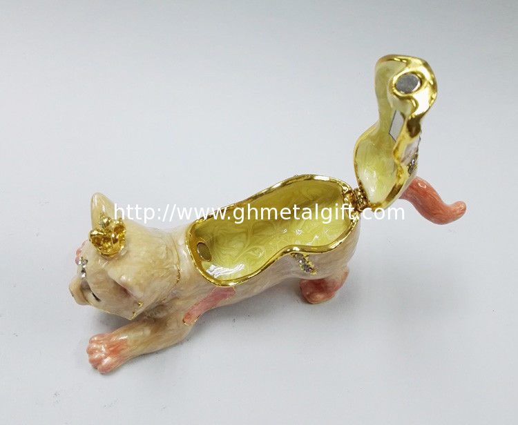 New Design Crown Metal Cat Jewelry Box Cat Family Custom Jewelry Box Luxury Jewelry Box For Gift