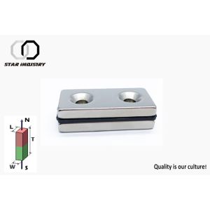  High Precision Countersunk Magnets Block Strong Magnets With Hole Manufactures