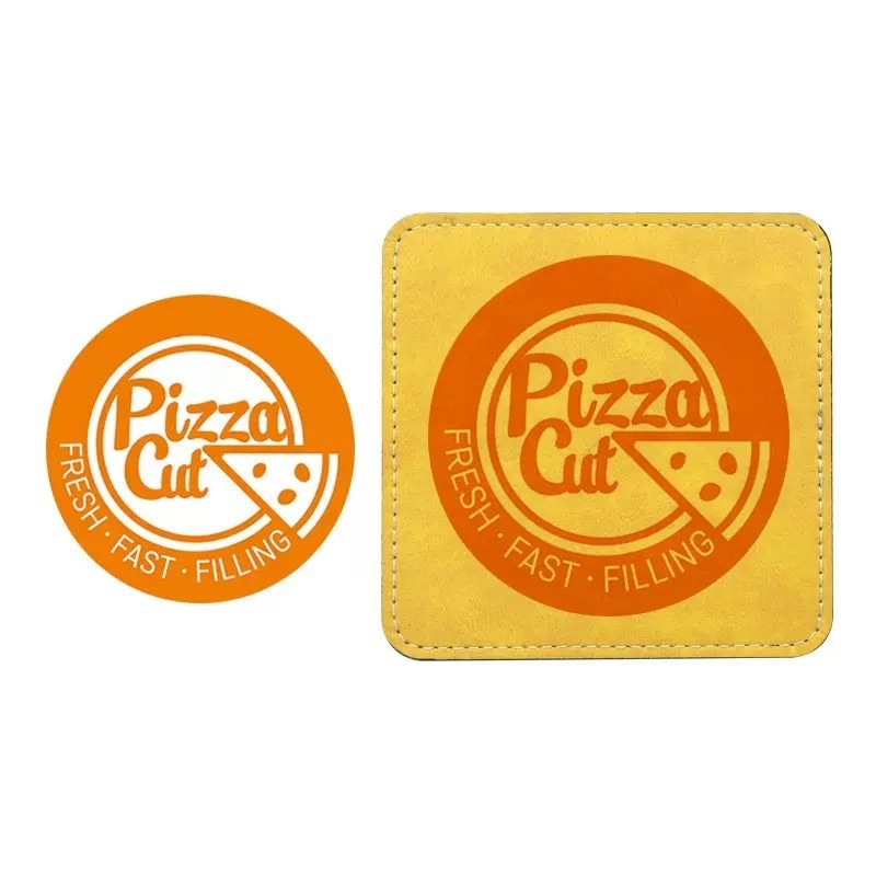 Personalized Blank Sublimation PU Leather Coasters For Sublimation Photos Printing