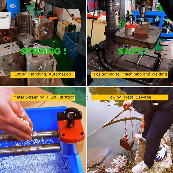 300kg Max Pull Force On/Off Magnet 2kg Self Weight for Multipurpose Lifting Solutions