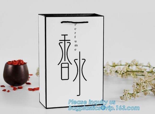 Customized Red Printed Kraft Paper Shopping Bag with Ribbon Handles and Bowknot,Kraft Paper Shopping Bag with Kinds off